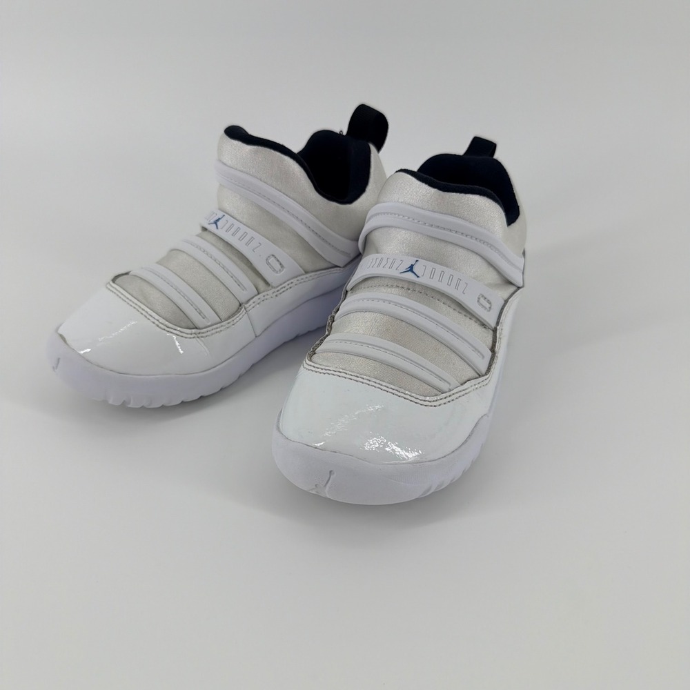 Jordan 11 Retro Little Flex Legend Blue White Kids Shoes BQ7101-104 Size 12C